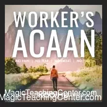 Koo Hu's Worker's ACAAN: A professional magician performing the Any Card At Any Number (ACAAN) card trick with a deck of playing cards, emphasizing the digital download tutorial.