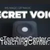 Secret Voice portable magic sound effect system with remote control, showcasing its compact design and components for discreet use by magicians.