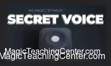 Secret Voice portable magic sound effect system with remote control, showcasing its compact design and components for discreet use by magicians.