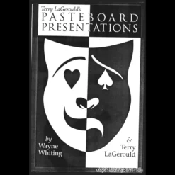 Cover for Terry Lagerould's Pasteboard Presentations Ebook, featuring a stylized image of playing cards, the title, and the author's name, indicating advanced card magic content.