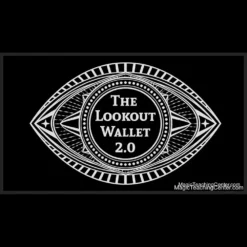 A closed black Nappa leather Lookout Wallet 2.0 by Paul Carnazzo, designed for professional mentalism and covert peeking.