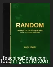 RANDOM ebook cover by Carl Irwin, displaying playing cards arranged in a stack, representing an accessible guide to stacked deck magic systems and presentations.