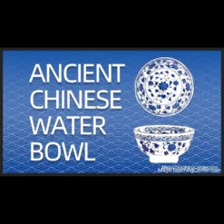 JT's Ancient Chinese Water Bowl, a magic prop showing an empty bowl transforming into a full bowl of drinkable water covered with a handkerchief, representing an instant water production illusion.