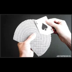 Close-up of hands expertly manipulating playing cards, representing advanced 'Unorthodox Card Technique' taught in the Patreon course.