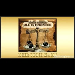 Arthur Kurzweil's 'All is Foreseen' magic trick featuring custom-printed cards labeled 'Chance', 'Choice', and 'Fate' arranged around a symbolic scale, representing the philosophical debate of free will versus destiny.