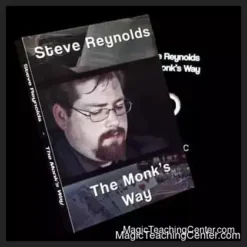 Cover art for 'The Monk's Way' magic instructional video by professional magician Steve Reynolds, illustrating psychological deception in close-up magic.