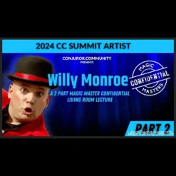 Willy Monroe demonstrating an advanced magic trick in Magic Masters Confidential Part 2 video tutorial