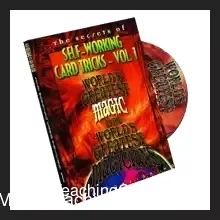DVD cover for World's Greatest Magic: Self-Working Card Tricks Vol 1, featuring a magician's hands holding a fanned deck of playing cards, symbolizing easy card magic.