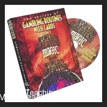 DVD cover for World's Greatest Magic: Gambling Routines with Cards Vol 3, featuring playing cards, poker chips, and a magician's hands, illustrating advanced card manipulation and poker tricks for magic performance.