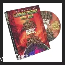 Cover art for World's Greatest Card Magic Volume 2, showcasing advanced gambling routines with playing cards and featuring expert magicians like Bill Malone and Harry Lorayne.