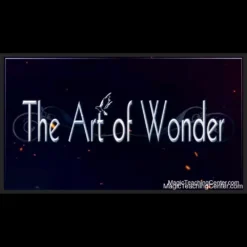 Jay Scott Berry demonstrating a sophisticated card magic trick with a fanned deck, exuding an aura of mystery and wonder, representing 'The Art of Wonder Spellbinder' instructional video.