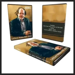 Bebel MJC 2016 Lecture Notes DVD cover featuring Bebel in a black suit holding a deck of cards, with the title 'Lecture Notes MJC 2016' prominently displayed.