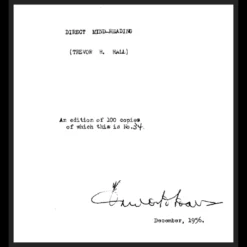 Ebook cover for 'Direct Mind-Reading by Trevor H Hall', featuring an abstract design with playing cards and a mind-reading motif, illustrating advanced mentalism and card revelation secrets.