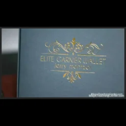 Elite Garnier Magic Wallet by Jerry Mentzer, crafted from fine leather, displaying its integrated Kaps, LePaul, and Mullica style features.