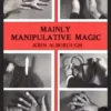 Cover of John Alborough's 'Mainly Manipulative Magic' ebook, featuring illustrations of billiard balls, thimbles, and candles, representing classic manipulative magic props and techniques.