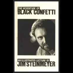 Ebook cover for Jim Steinmeyer's 'The Vicissitude of Black Confetti,' featuring a mysterious design related to magic and illusions.