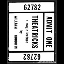 Theatricks magic lecture ebook cover by Bill Goodwin, featuring playing cards and magical elements, signifying an instant digital download for learning advanced tricks.