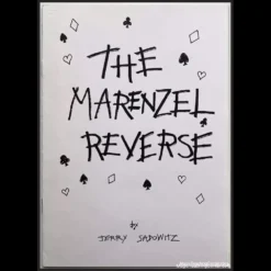 The Marenzel Reverse ebook cover by Jerry Sadowitz, featuring the title and author, representing classic 1993 magic.