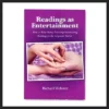 Ebook cover for 'Readings as Entertainment' by Richard Webster, featuring a stylized illustration related to psychic readings or mentalism at corporate events.