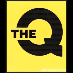 Ebook cover for The Q by Michael Weber, showcasing a mysterious 'Q' logo against a dark background, representing a revolutionary mentalism card reveal trick available as an instant download.