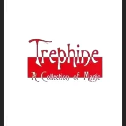 Cover of Richard Bartram's digital magic book Trephine, featuring mystical imagery and the title, indicating a collection of magic tricks and sleights available as a PDF download.