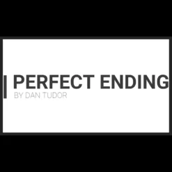 Dan Tudor demonstrating 'Perfect Ending', a card magic trick, as a selected card is caught from a thrown deck.
