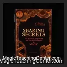 Book cover for Roberto Giobbi's Sharing Secrets, featuring the title and author, representing advanced magic theory and performance techniques.