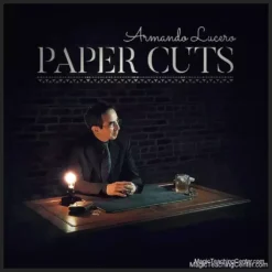 Armando Lucero – Paper Cuts Vol 4: Digital cover art featuring a stylized design related to card magic and sleight of hand, representing an instant download magic tutorial.