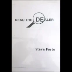 Cover of 'Read The Dealer' ebook by Steve Forte, featuring cards and text, symbolizing card manipulation and casino secrets. Instant download digital product.