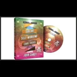 John Carey demonstrating a captivating card trick from his 'Sublime Self-Working Card Tricks' collection, emphasizing effortless, no-sleight-of-hand magic techniques.