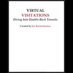 Digital cover for Jon Racherbaumer's Virtual Visitations ebook, featuring card magic visuals and text about advanced card transit routines.