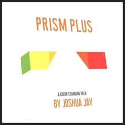 Joshua Jay demonstrating the Prism Plus color-changing deck with a hyper-visual one-handed card transformation, highlighting the custom magic gimmick.