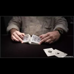 Paul Wilson and Jason England on screen, presenting 'The Unreal Sessions' digital video series, featuring card tricks, magic, and gambling techniques.