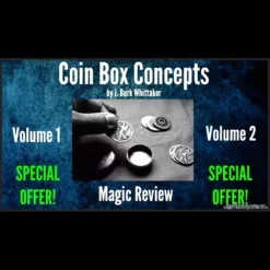 J. Burke Whittaker demonstrating an advanced coin magic routine with an Okito Box from his 'COIN BOX CONCEPTS Vol 2' instructional video.
