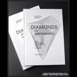Ebook cover for Christian Bischof's Diamonds of Performance Vol 1 & 2, featuring a professional stage magician and performance themes.