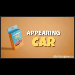 A close-up of a magician's hands performing Julio Montoro's Appearing Car magic trick, with a small silver car visibly materializing in the palm, showcasing the pocket illusion.