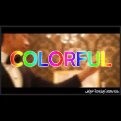 A magician demonstrating the Colorful card color change effect by Jheng Cian Lin, with a playing card visually transforming colors.