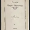 Ebook cover for Scientific Magical Experiments by Professor William Kirsch, featuring vintage illustrations of magical apparatus and scientific diagrams.