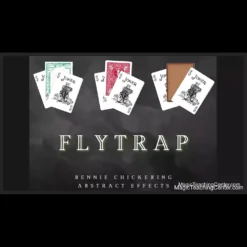 Bennie Chickering's Fly Trap card gimmick, a red Bicycle Rider Back Joker card designed for magicians to perform visual card vanishes, appearances, and transpositions.