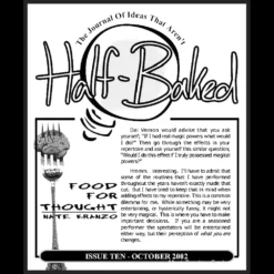 Half-Baked Complete Collection Ebook cover, showcasing 12 issues focused on magical creativity, innovation, trick development, and expert insights from top magicians.