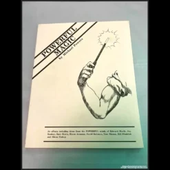 Ebook cover for 'Powerful Magic by Michael Powers', featuring 34 advanced magic tricks and illusions, with contributions from Edward Marlo and Jay Sankey.