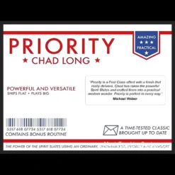 Cover of Chad Long's Priority Ebook, showcasing a torn mailing envelope revealing a drawing inside, alongside a stapler and magic marker, representing a modern Spirit Slates magic trick.
