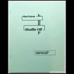 Cover image for Karl Fulves' 'Shuffle Off' ebook, featuring classic card magic techniques and detailed illustrations for mastering shuffles and card manipulation.