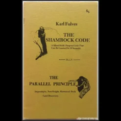 Ebook cover for 'The Shamrock Code / The Parallel Principle' by Karl Fulves, showcasing classic magic concepts and illustrations by Joseph K. Schmidt.