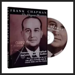 Frank Chapman The Elegant Phantom CD cover, featuring a classic magician silhouette with cards, symbolizing a comprehensive ebook collection of 200+ close-up magic effects and secrets.