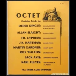 Digital cover of 'Octet by Karl Fulves' ebook, displaying the title and author name against a mystical background, representing advanced magic tricks and illusions.