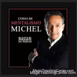 Renowned mentalist Michel teaching an advanced mentalism course at Bazar de Magia, demonstrating Uñil (Nail Writer) and Papeletas techniques to engaged students.