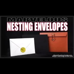 Matthew Wright's Marvelous Nesting Envelopes, a compact red outer envelope revealing a chosen card inside a nested system, designed for no-sleight card and prediction magic.