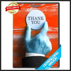 Ebook cover for Biz's 'Thank You Notes,' featuring 8 advanced card magic sleights and manipulation techniques for magicians.