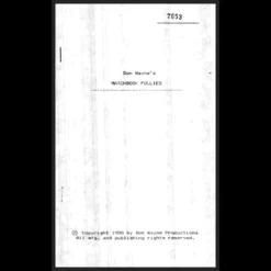 A magician's hand performing the Matchbook Follies illusion, showing a single match levitating above an open matchbook, with a finger ring passing over it, against a dark, mystical background.